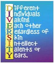 different individual valuing each other regardless of skin intellect talents or years