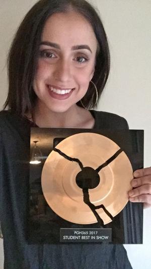 Whitney Miller pictured with her Student Best of Show award.