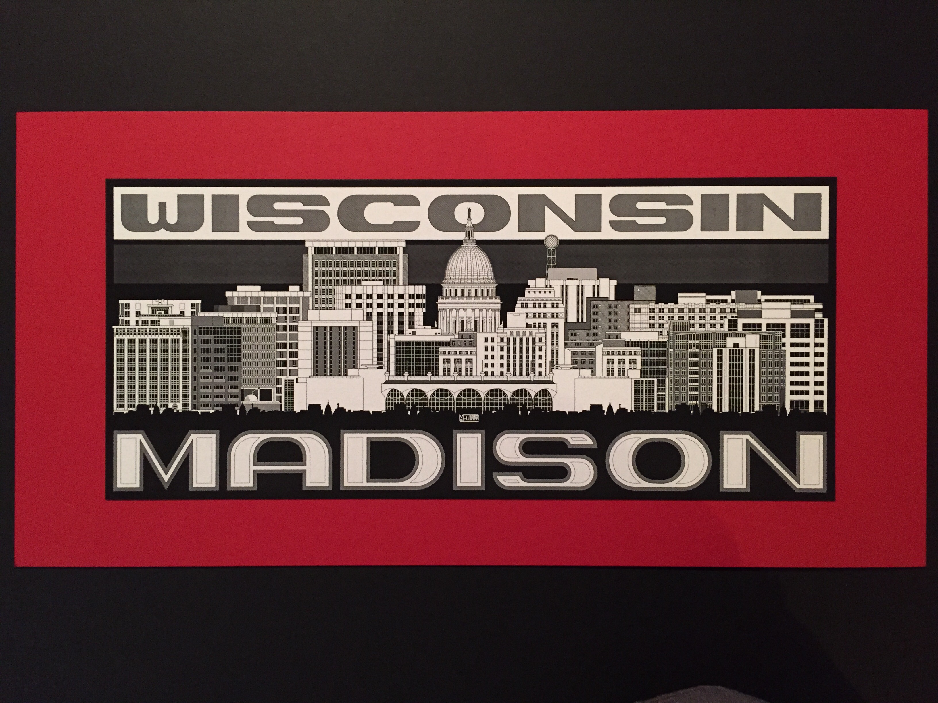 A computer generated drawing of Madison, Wisconsin