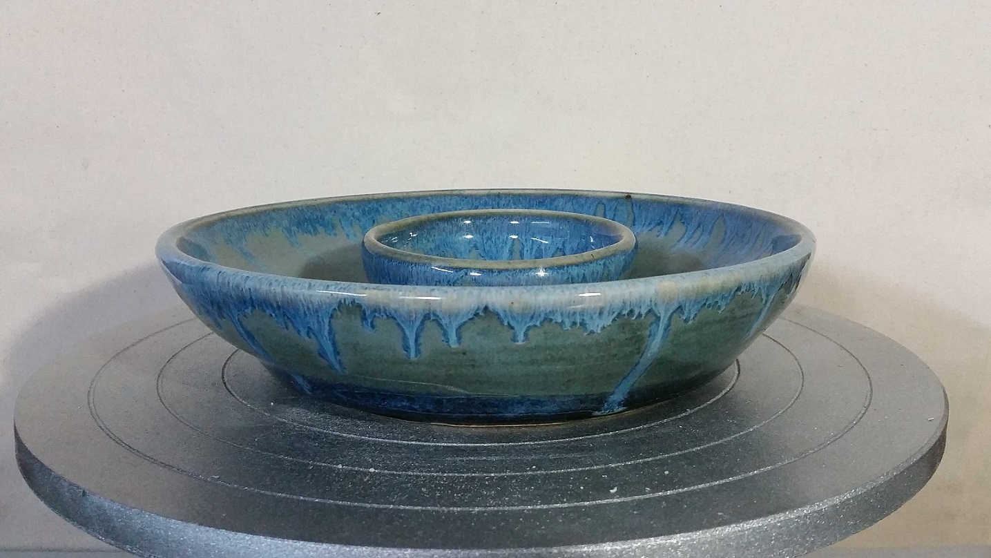 Blue clay dishes