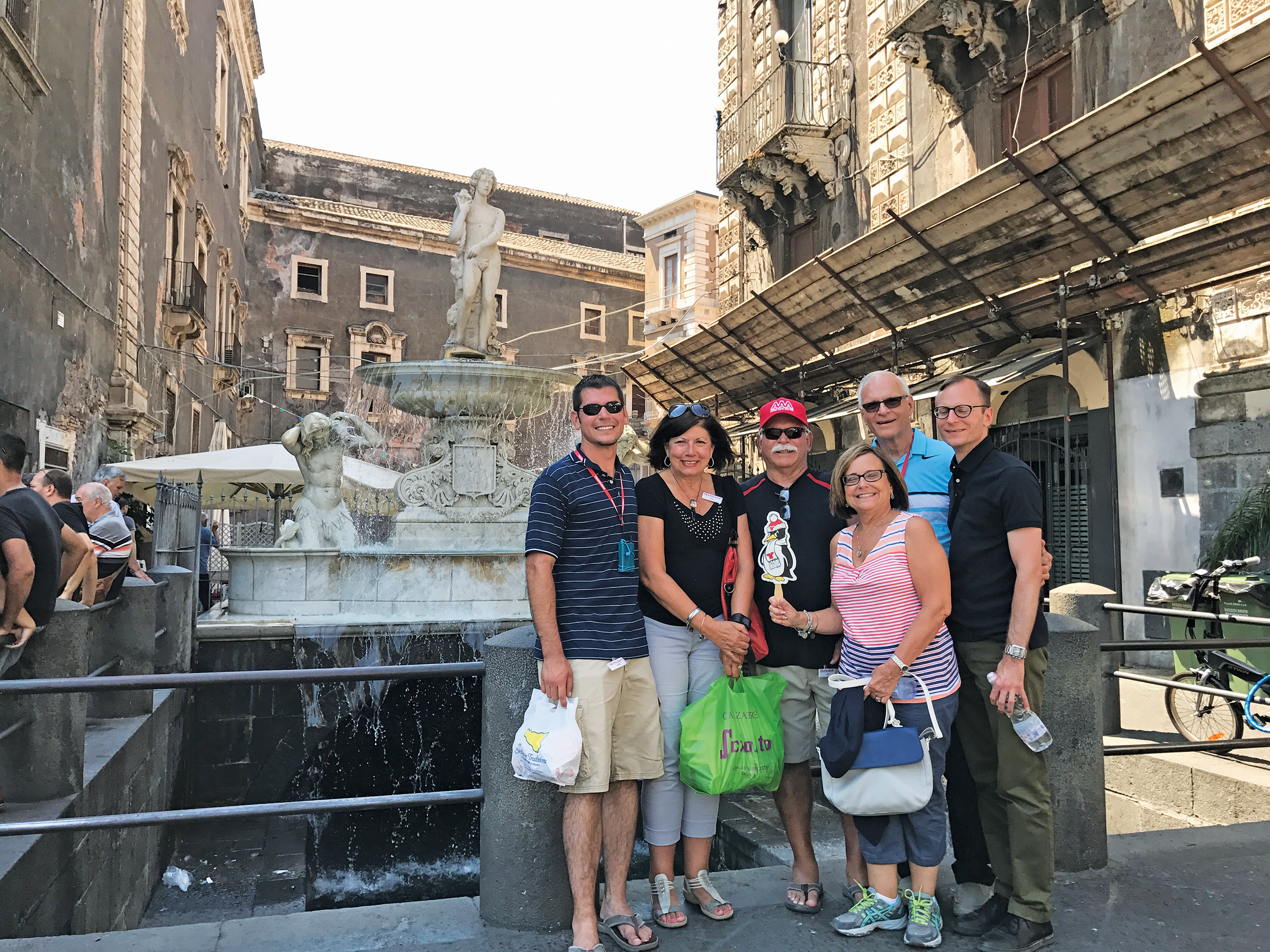 Pete in Southern Italy with members of the Jordan family