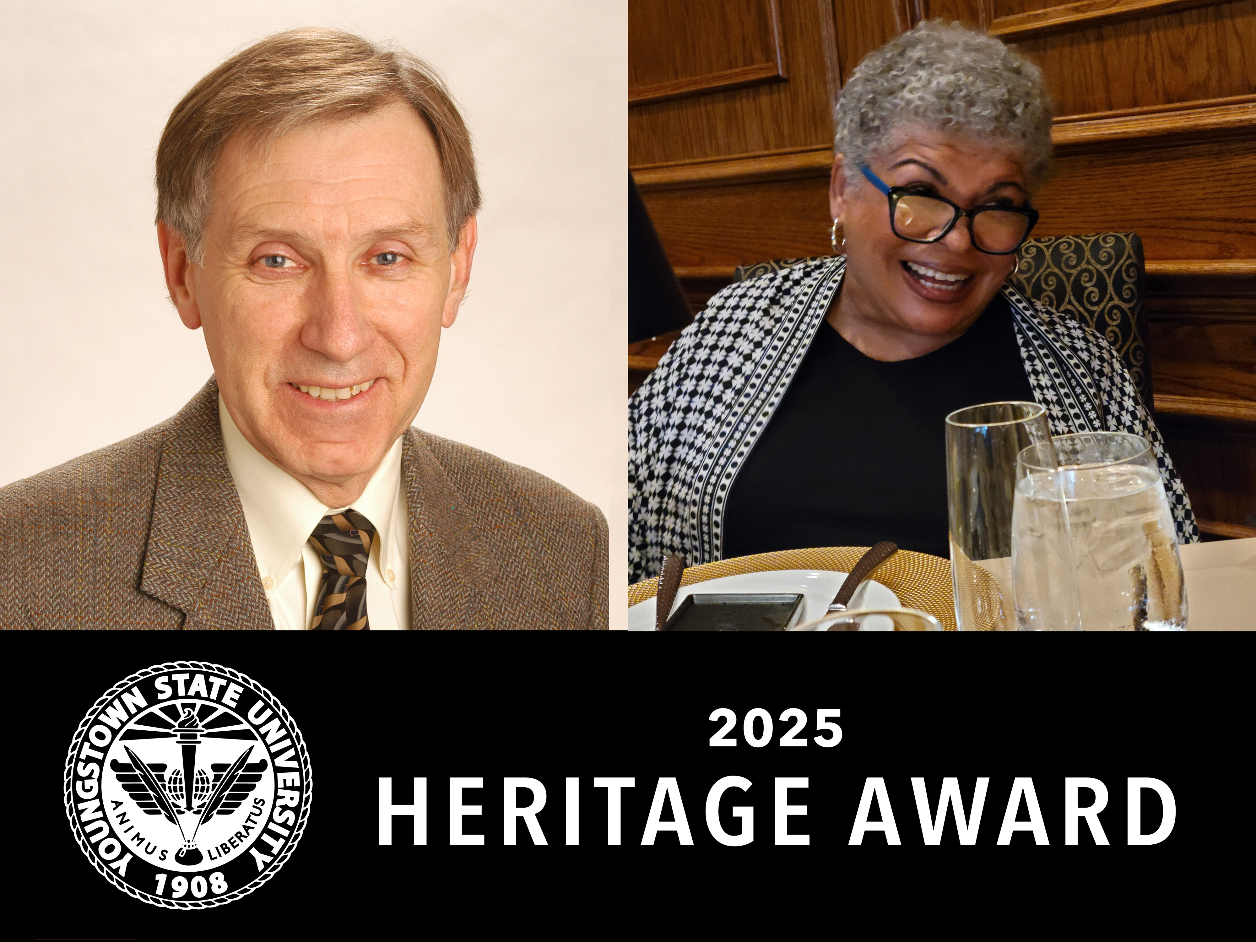 2025 Youngstown State University Heritage Awardees Charles Singer and Barbara Crumpler Orton