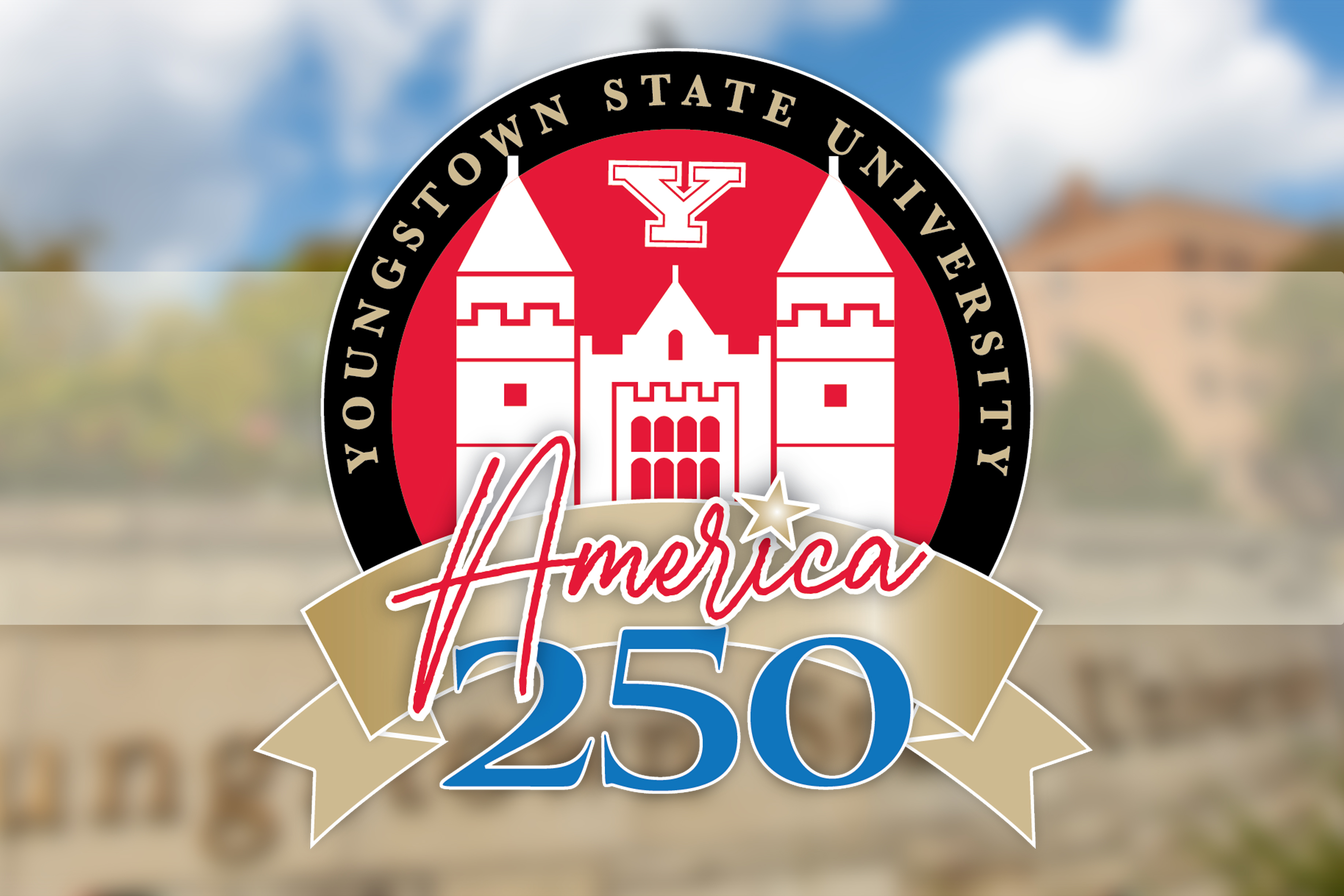 Logo for Youngstown State University America 250