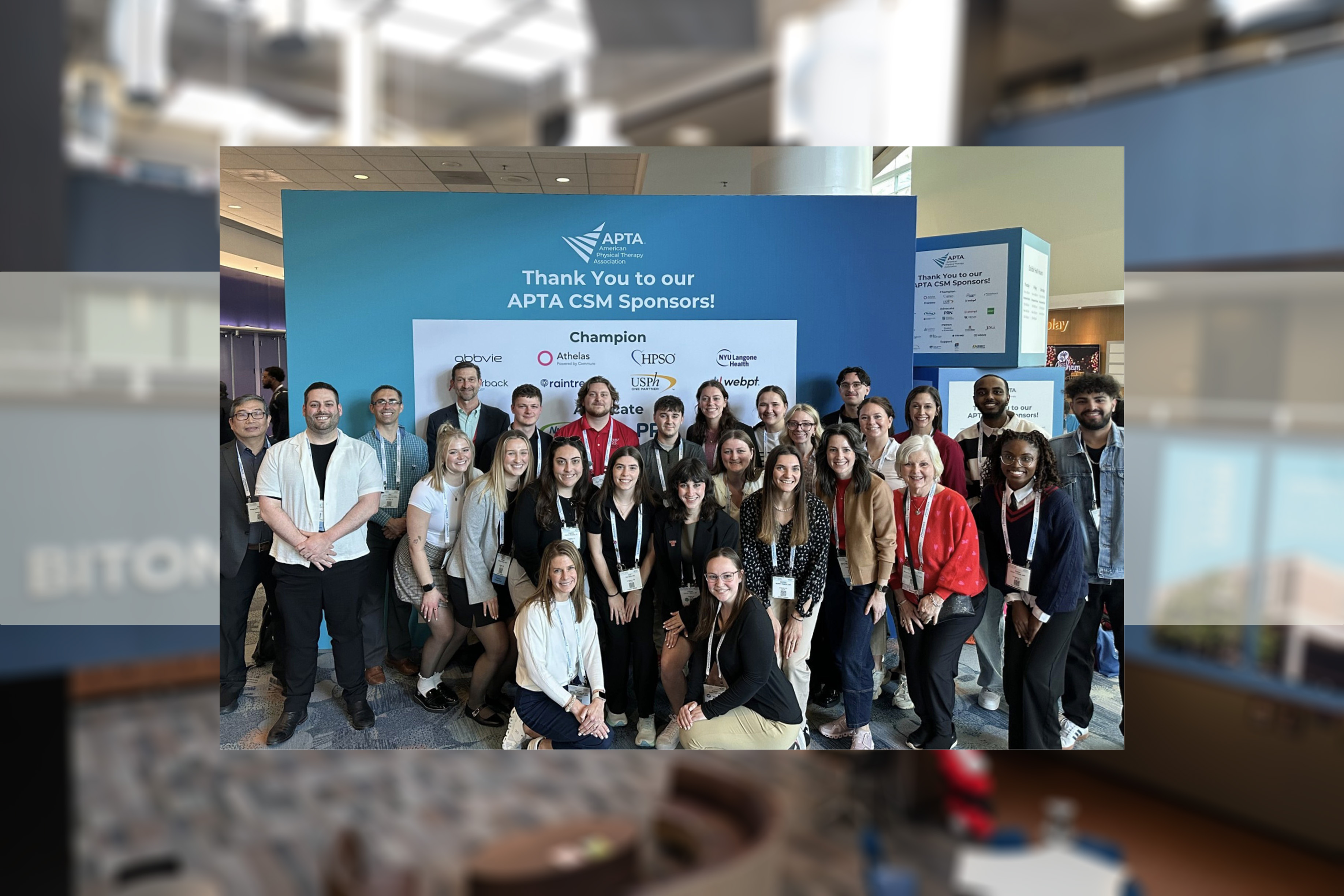 YSU Doctor of Physical Therapy students and faculty members pose at the American Physical Therapy Association 2026 Combined Sections Meeting