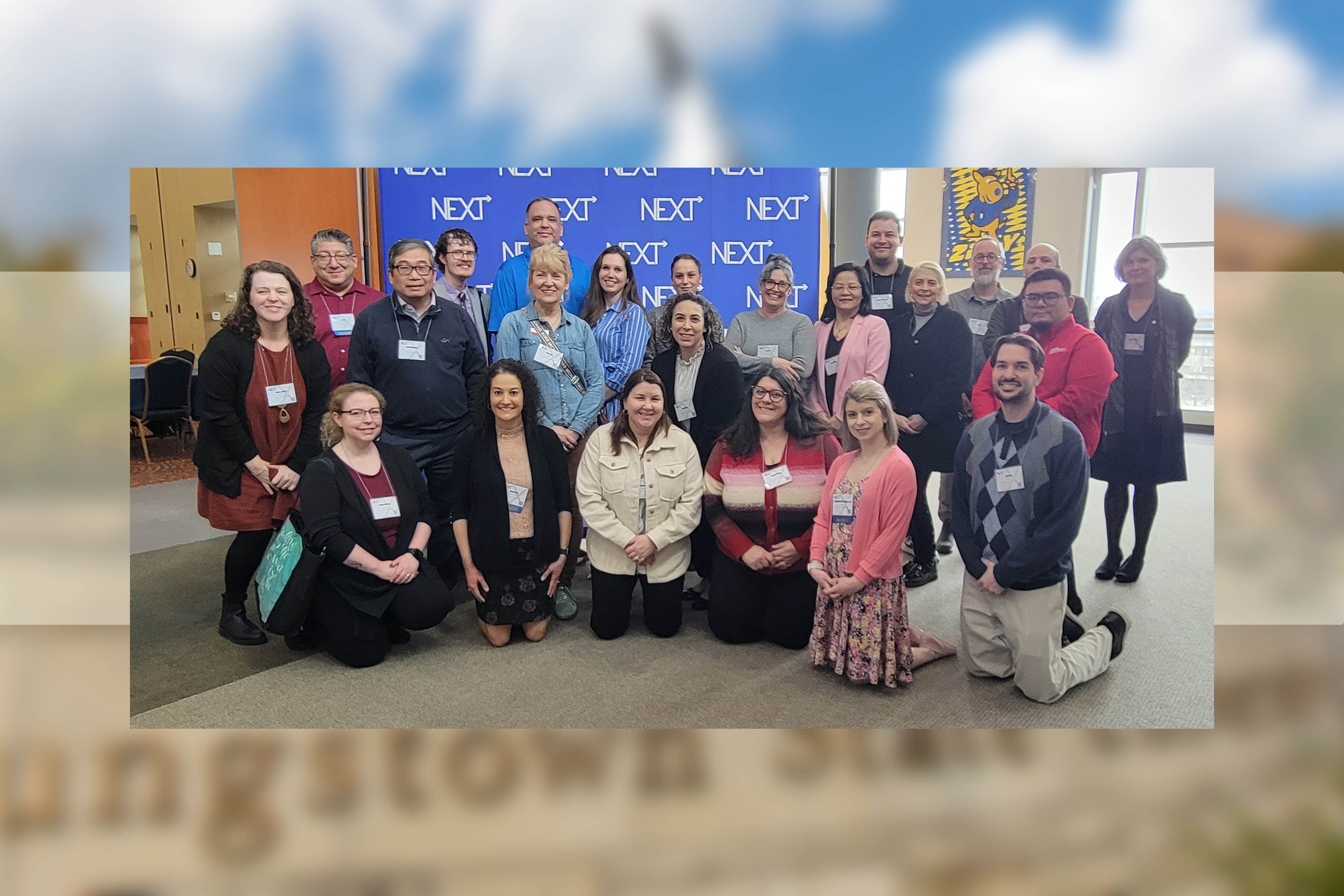 Members of YSU's delegation at the the New Explorations in Teaching (NEXT) Conference at the University of Akron