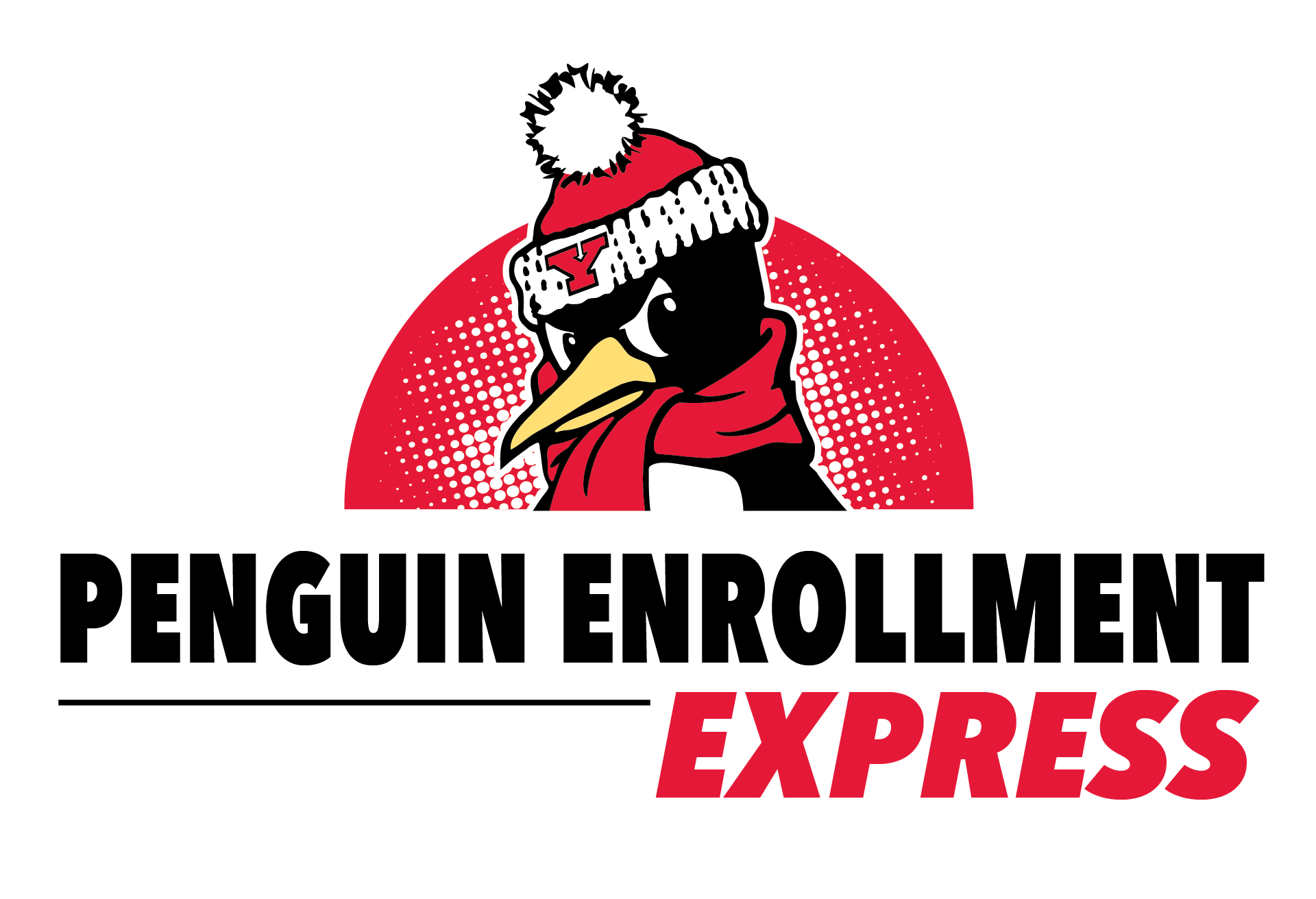 Logo: Pete the penguin with the words Penguin Enrollment Express