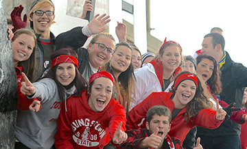 Greek life students at YSU event