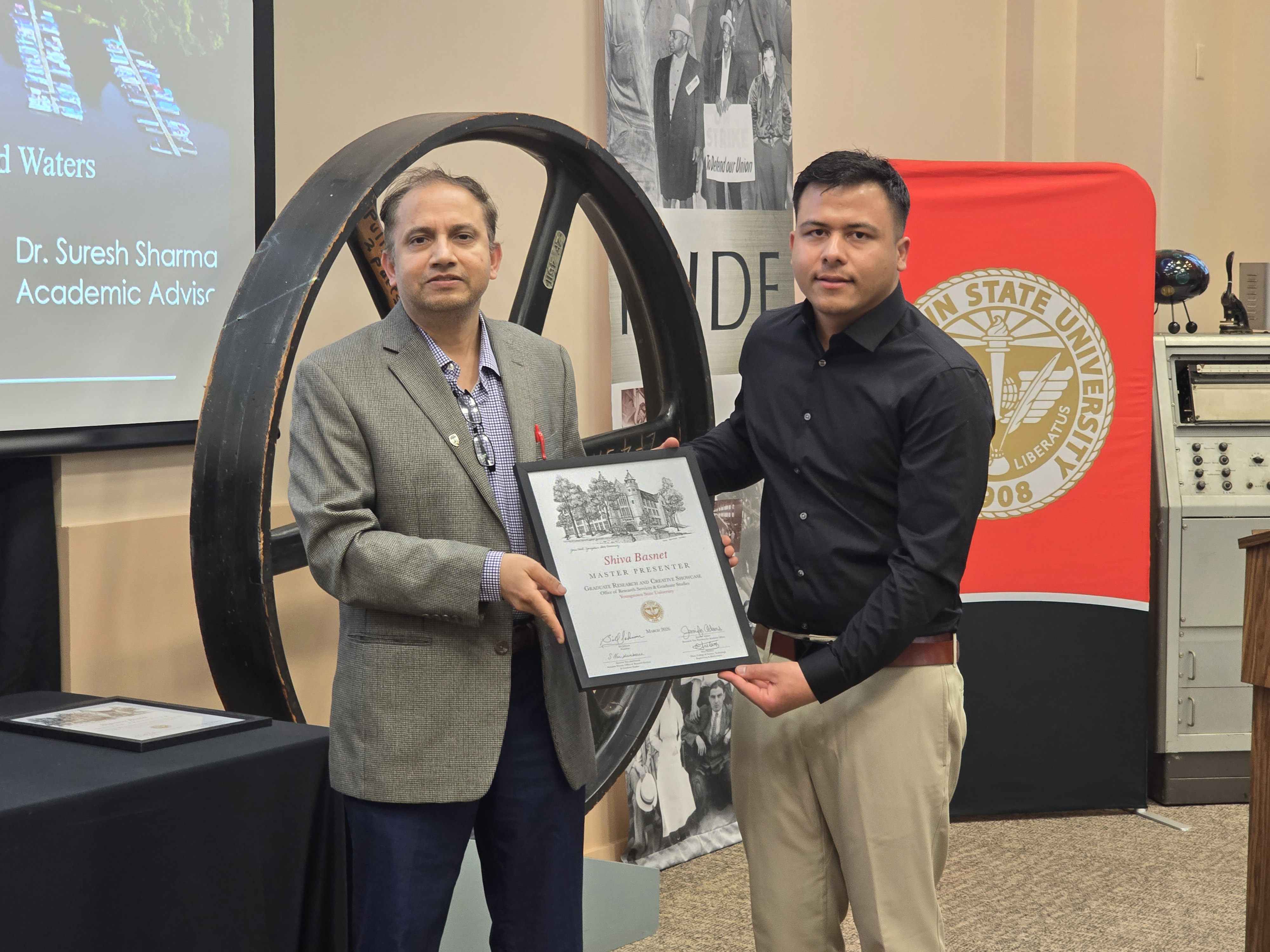 Shiva Basnet with advisor Dr. Suresh Sharma