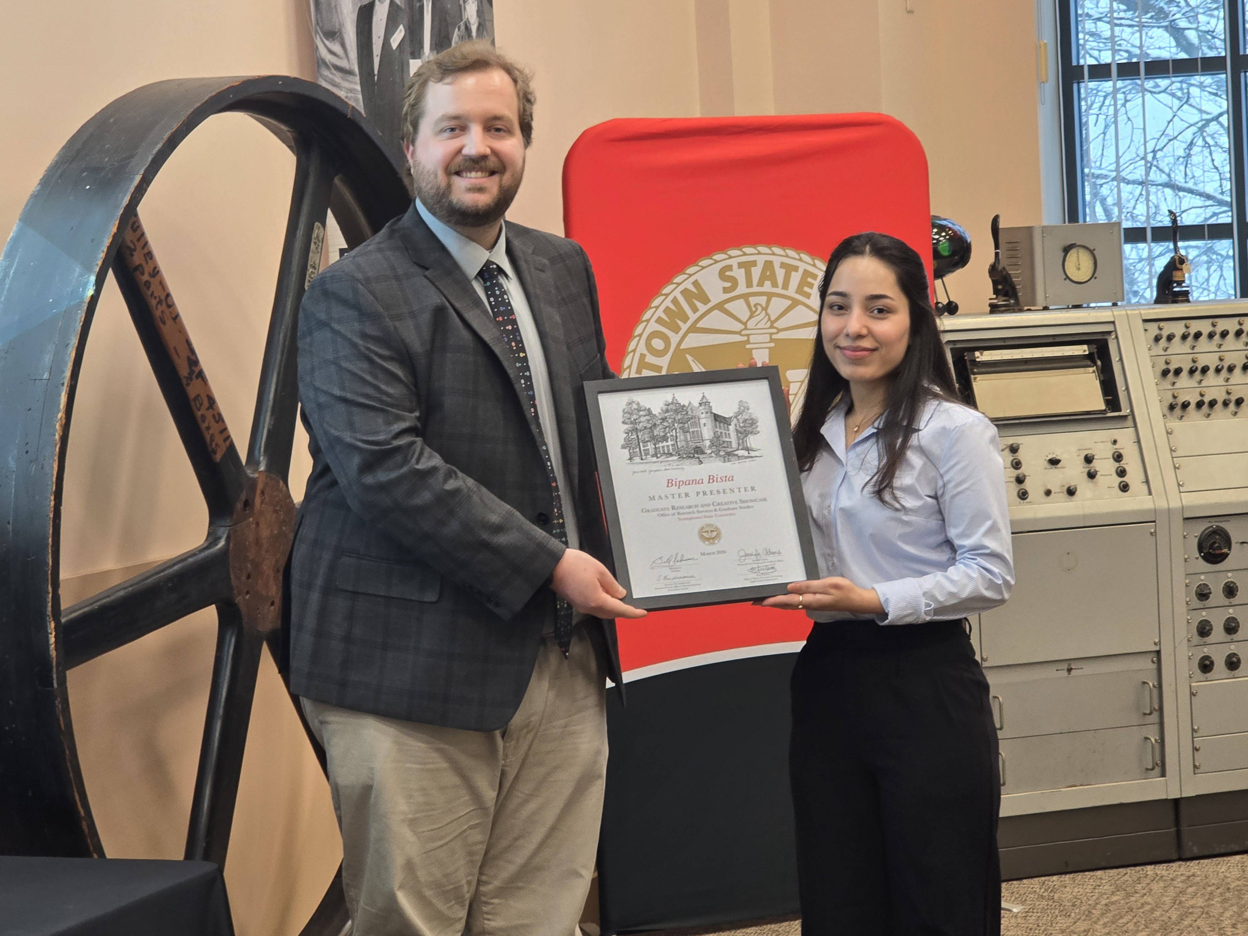 Bipana Bista with advisor Zack While