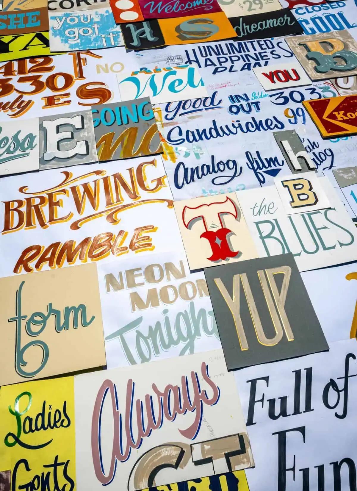 A piece of art from Fragmented Narrative: Language of the Sign exhibition by Ron Copeland