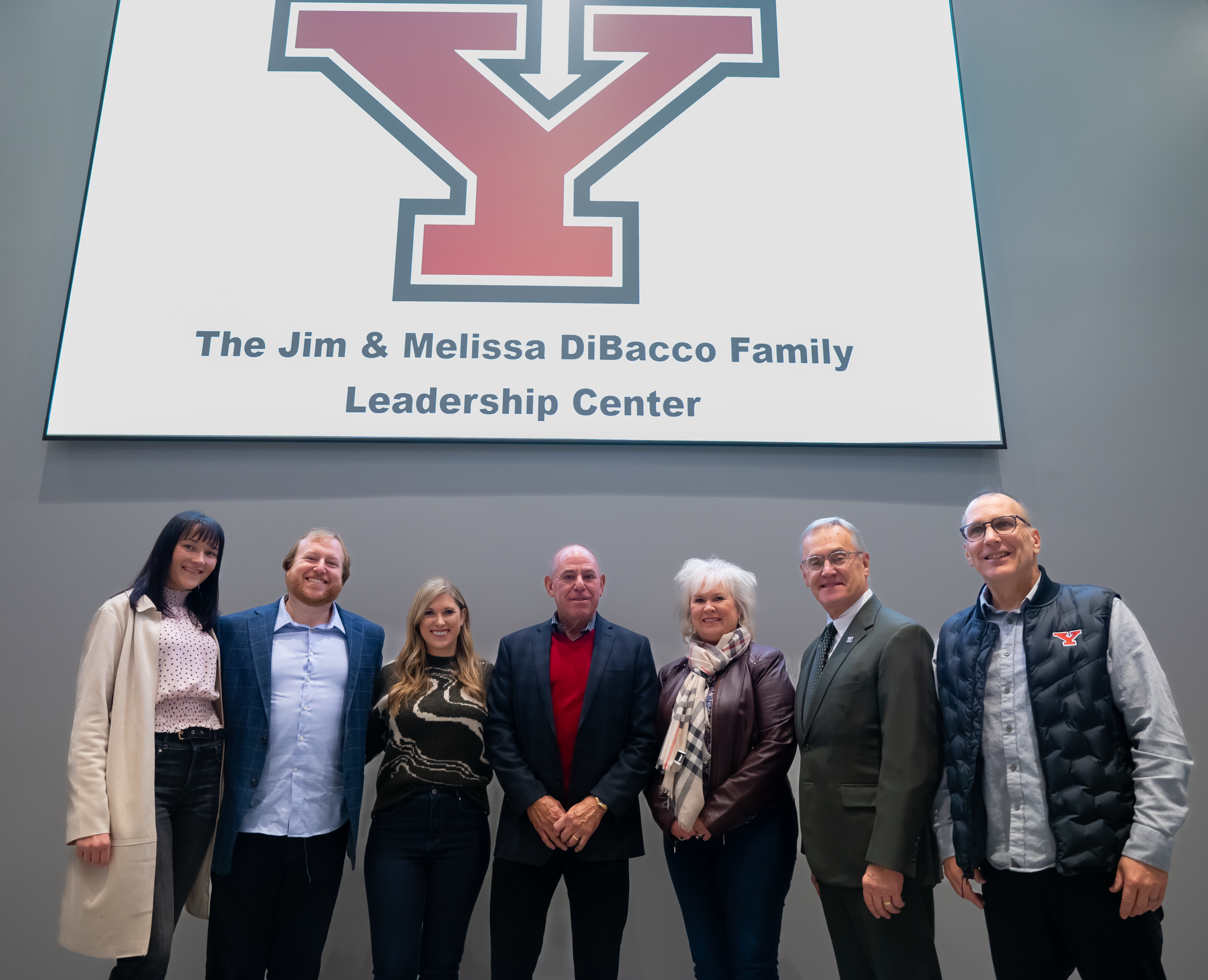 The DiBacco family with President Tressel and Coach Phillips