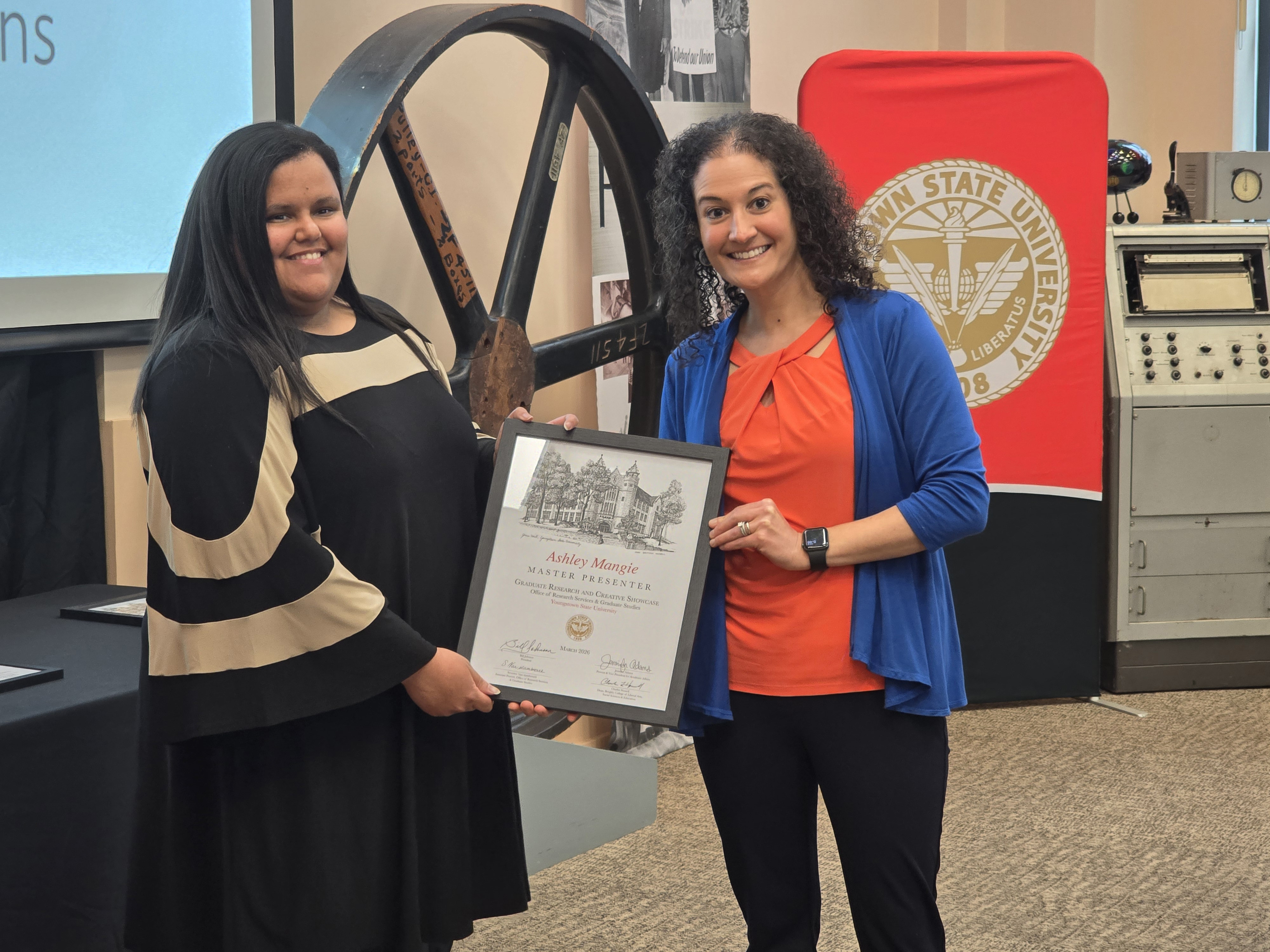 Ashley Mangie with advisor Dr. Diana Awad Scrocco