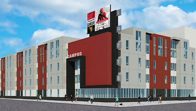 rendering of new campus lofts at YSU