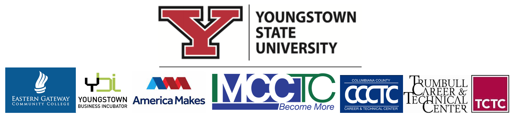 Ribbon lower on Excellence Training Middle at YSU