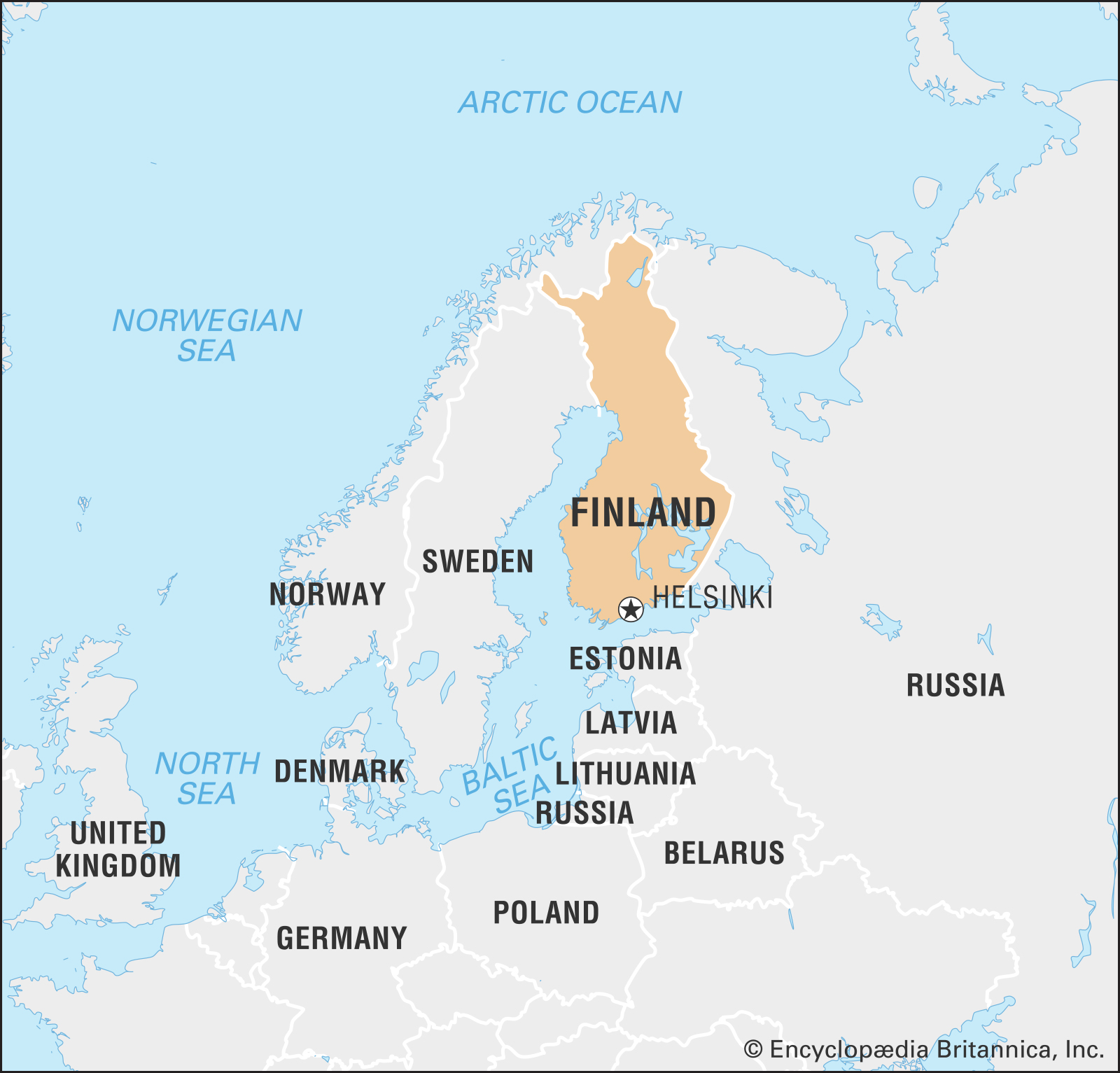 Mapa, de, finlandia