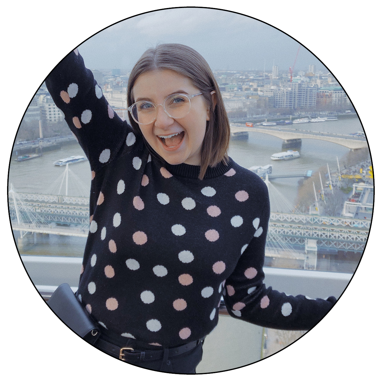 Alyssa Osman poses on the London Eye