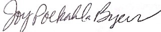 Joy Polkably Byers Signature