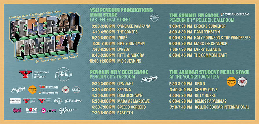 federal frenzy set times and acts by stage name