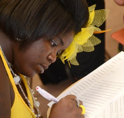 Student in Writing Center