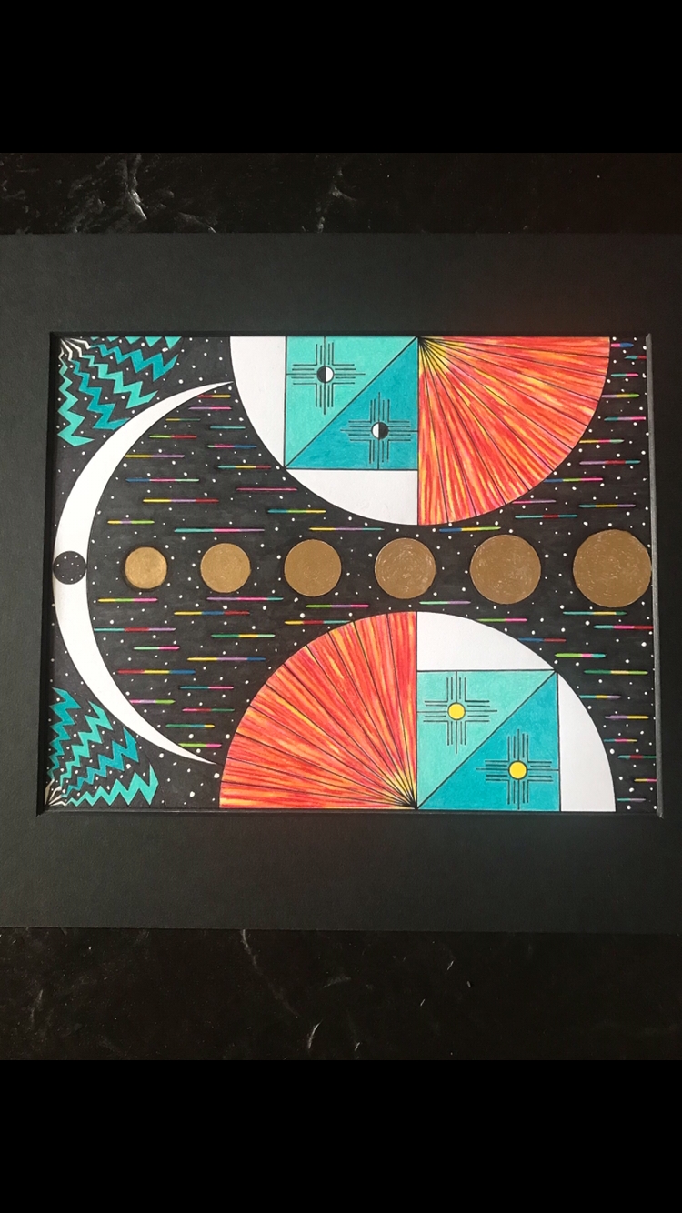 A painting of an eclipse