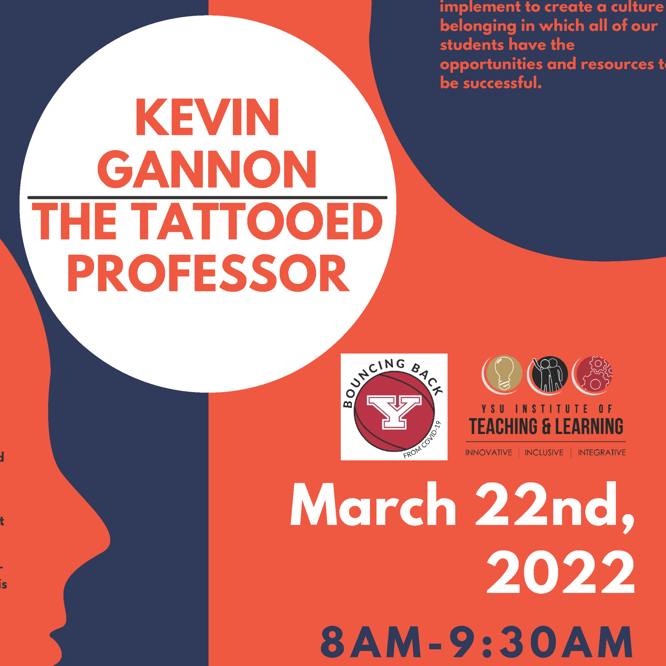 Kevin Gannon March 22nd 8:00 - 9:30 a.m.