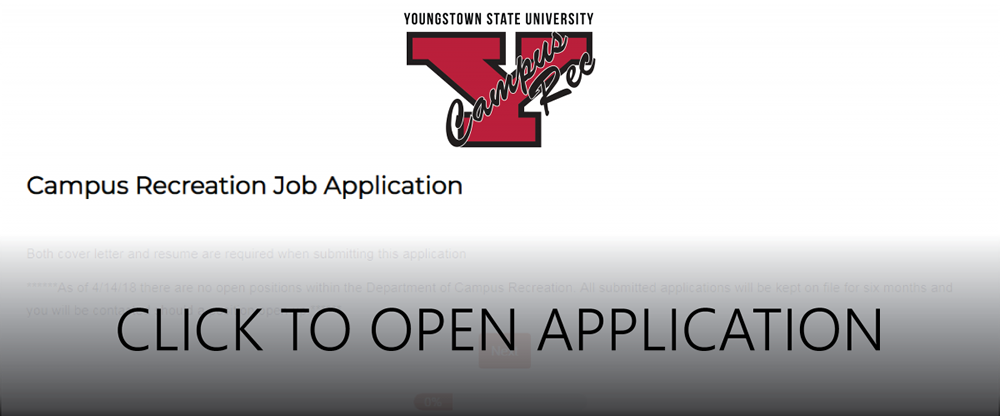 youngstown state university campus rec campus recreation job application click to open application