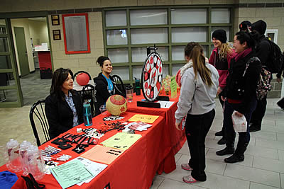 Rec center informational session in lobby