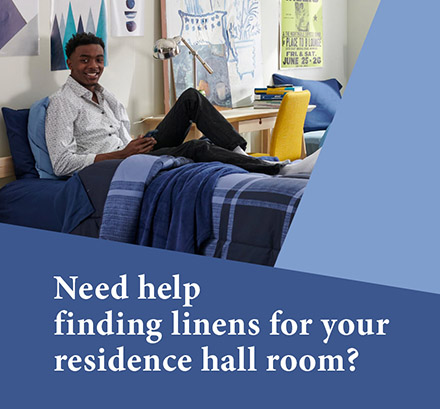 Need help finding linens for your residence hall room?