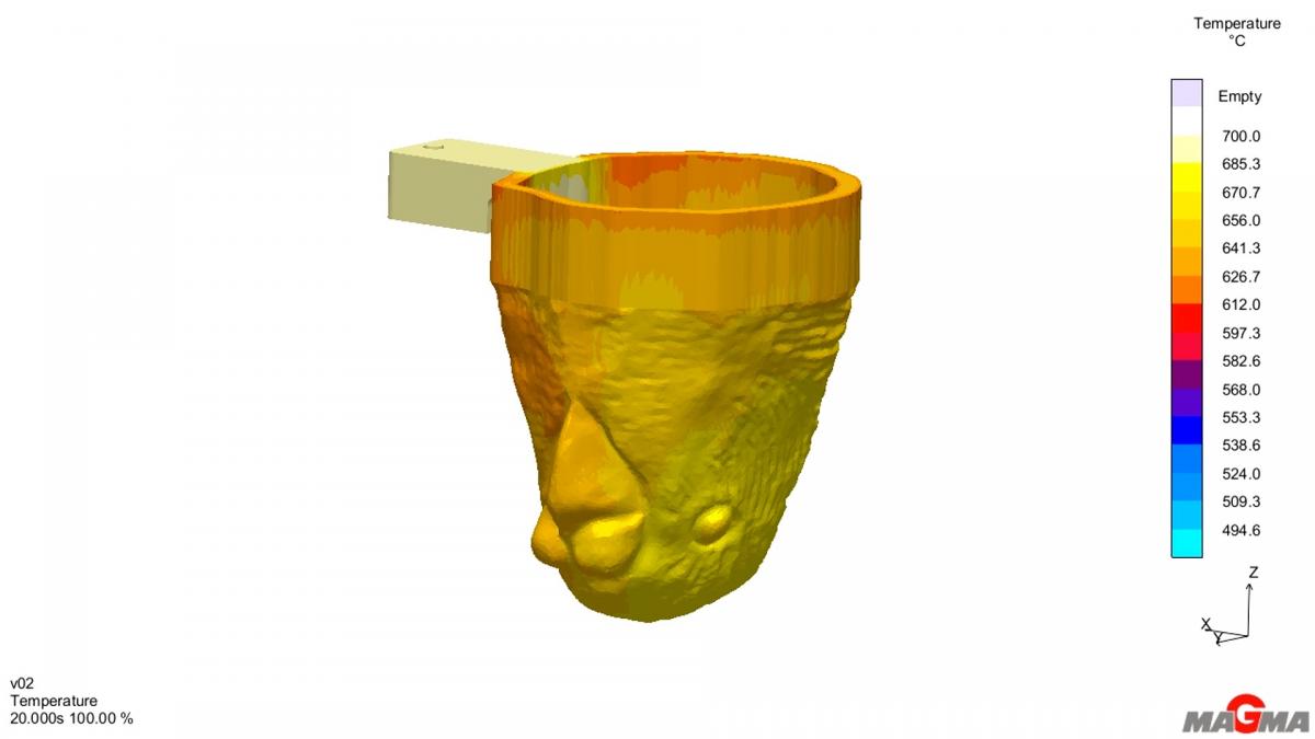 3D Sculpture mold with Temperature in Celsius 