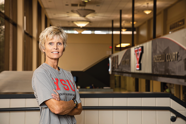 C.J. Moser-Flately, a part-time YSU faculty member and a YSU Exercise Science graduate 