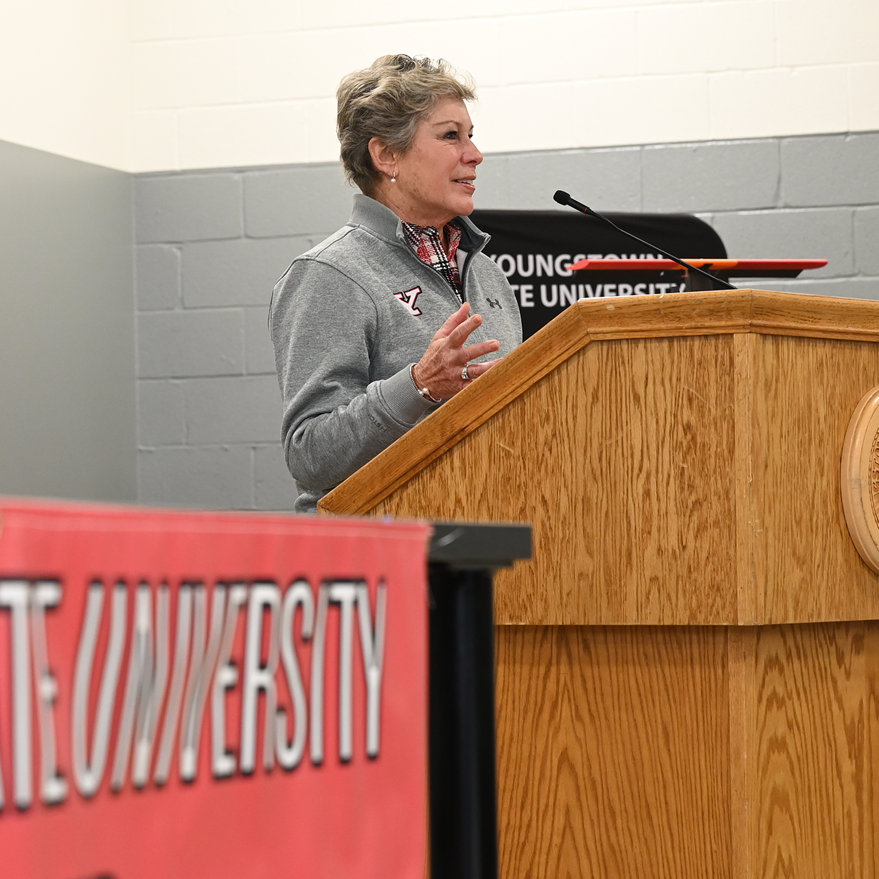 Ellen Tressel at the Watson Team Center dedication