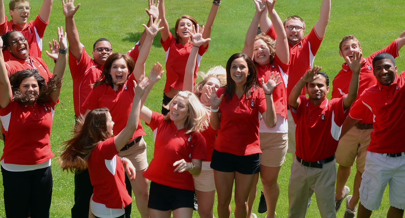 Happy students