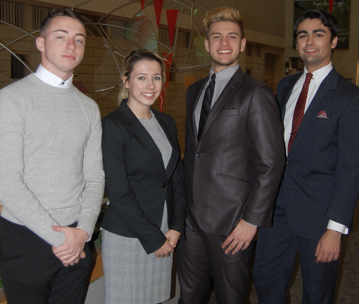 From the left, Dustin Hudak, Kennedy Stanko, Daniel Raver, Anthony Nakley