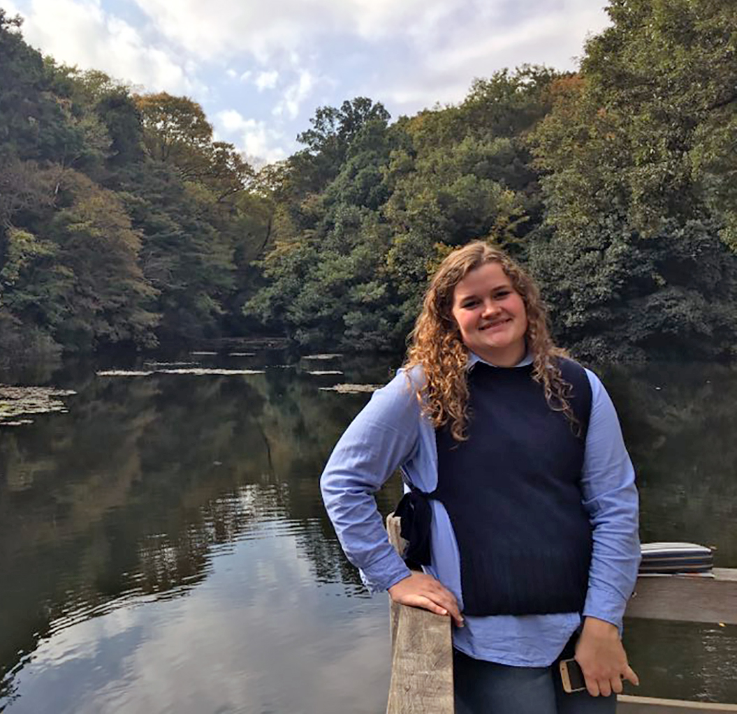 YSU senior Emily Henline at one of the lakes at Changdeokgung Palace in Seoul, South Korea. 