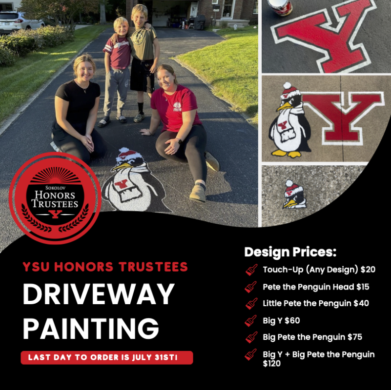 YSU Honors Trustees driveway painting flyer