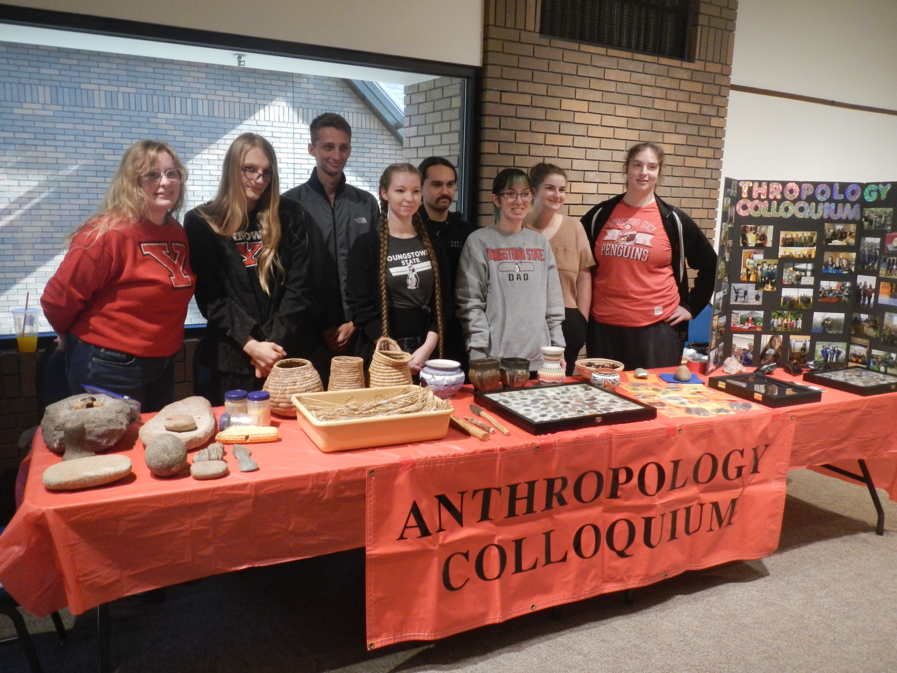 Artifact display with YSU students