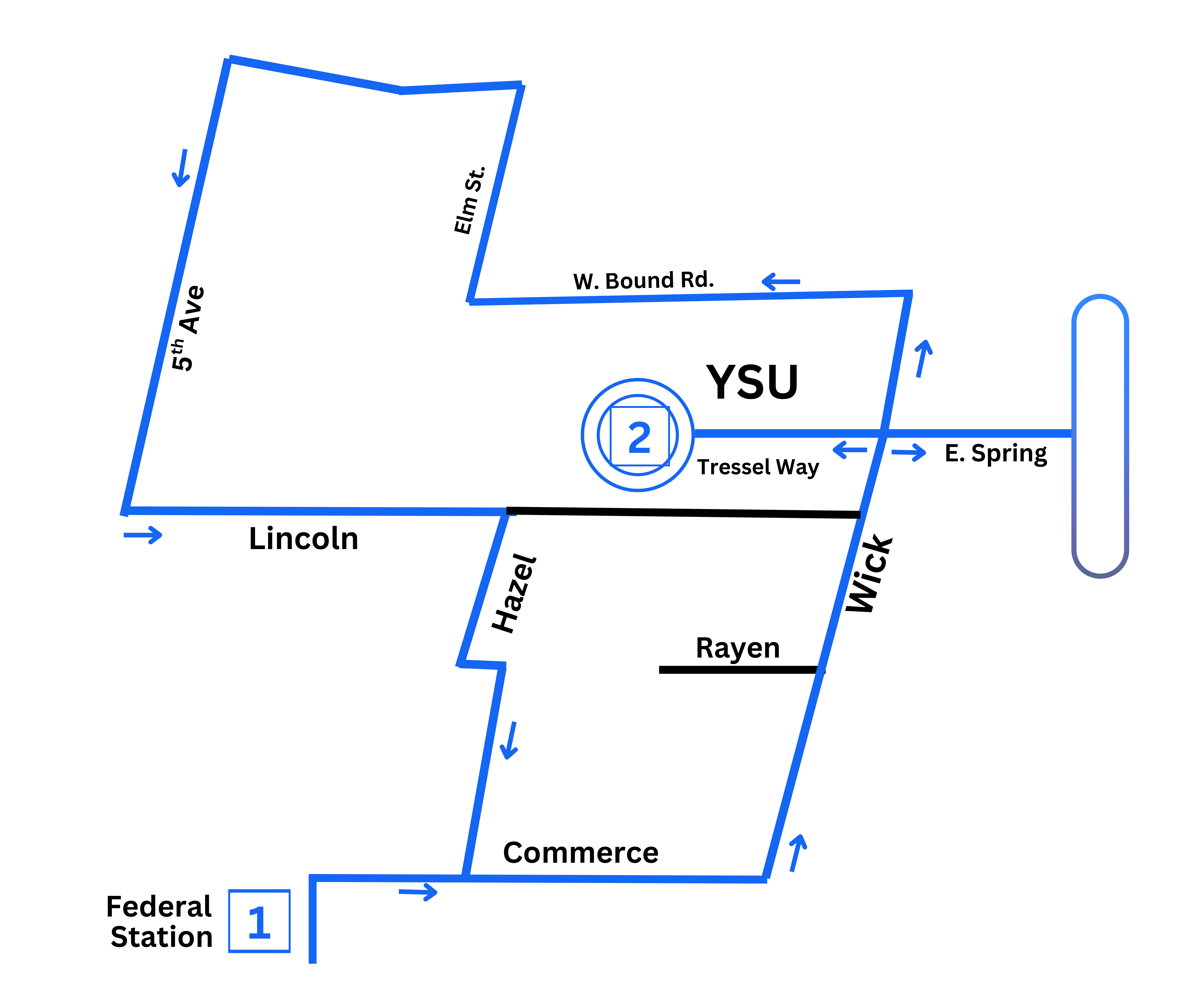 white loop route