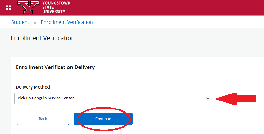 Enrollment verification delivery method