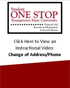 Student One Stop change of address/phone instructional video