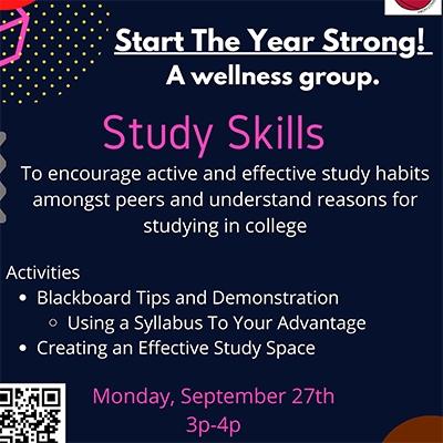 event Start the Year Strong -  Study Skills Group