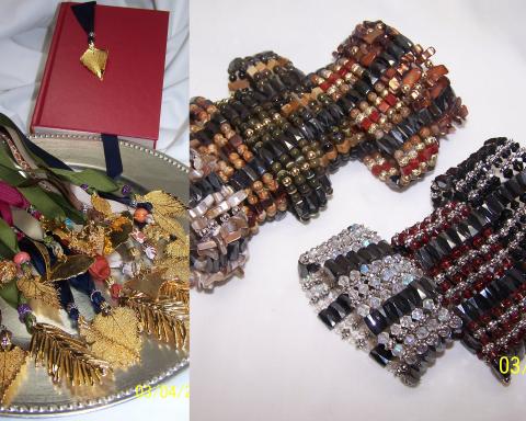 Pendants and jewelry created with beads