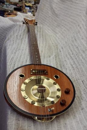 A guitar made of wood