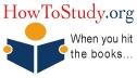 howtostudy.org icon depitcts a stick figure reading a book with the comment "when you hit the books..." to the right of the icon