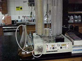 Microbiology plate stacker in lab