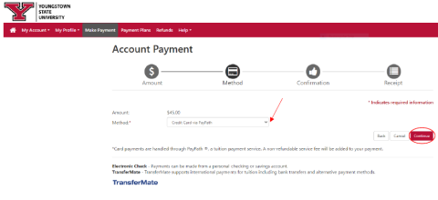 Choose your payment method
