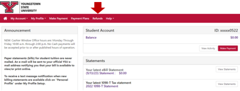 Select Refunds in the heading to begin entering your direct deposit information
