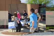 Students discuss their projects at the 2025 STEM Showcase