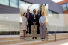 Natalie and Dana Lariccia with Omer Gene, President Bill Johnson and Dean Christina Saenger