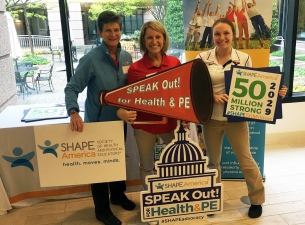 YSU "Speak Out" Day delegation: Dr. M. La Vine, Jessica Hyde and McKenzie Stelter