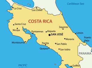 map of Costa Rica 